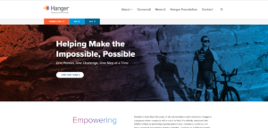 Hanger Corporate website screenshot